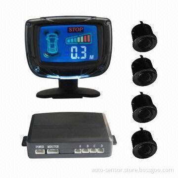 LCD parking sensor with 4 sensors and 12V rated voltage